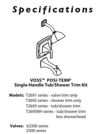 Shower MOEN Voss Brushed Gold Posi-Temp® Eco-Performance T2692EPBG