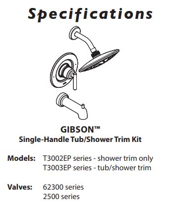 Shower Only MOEN Gibson Brushed Nickel Posi-Temp® Eco-Performace T3002EPBN