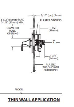 Moentrol® Valve Trim MOEN Voss Brushed Gold T3691BG