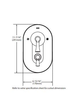 TubShower Valve Only MOEN Wynford Polished Nickel Posi-Temp® With Diverter T4500NL