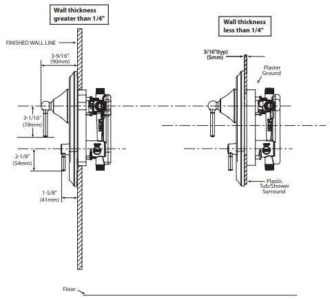 TubShower Valve Only MOEN Wynford Polished Nickel Posi-Temp® With Diverter T4500NL