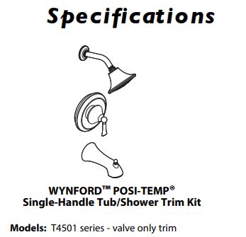 Tub Shower MOEN Wynford Polished Nickel Posi-Temp® T4501NL