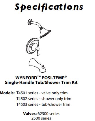 Shower Only MOEN Wynford Polished Nickel Posi-Temp® T4502NL