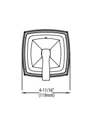 Transfer Valve Trim MOEN Voss Brushed Gold T4611BG