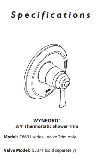 ExactTemp® Valve Trim MOEN Wynford Polished Nickel T6601NL