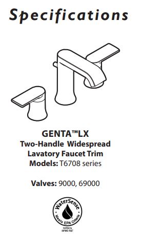 Bathroom Faucet MOEN Genta Matte Black T6708BL