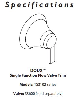 ExactTemp® Valve Trim MOEN Doux Matte Black TS3101BL