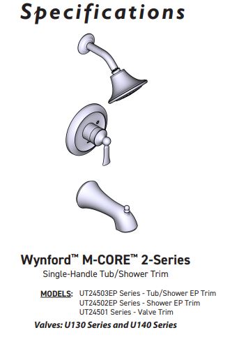 Valve Only MOEN Wynford Polished Nickel M-CORE 2-Series UT24501NL