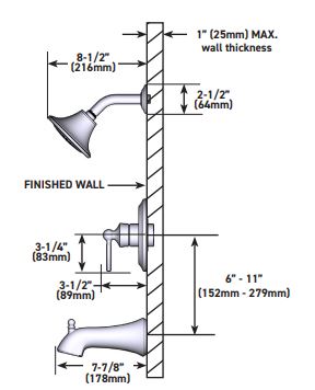 Valve Only MOEN Wynford Polished Nickel M-CORE 2-Series UT24501NL