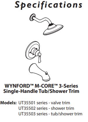 Valve Only MOEN Wynford Polished Nickel M-CORE 3-Series UT35501NL