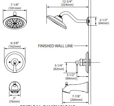 Valve Only MOEN Wynford Polished Nickel M-CORE 3-Series UT35501NL