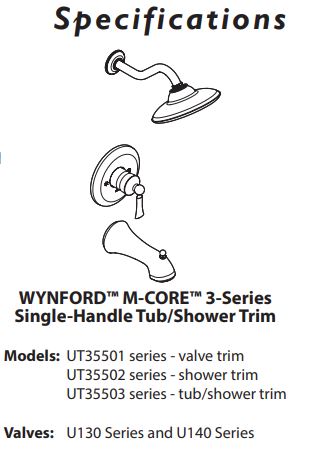 TubShower MOEN Wynford Polished Nickel M-CORE 3-Series UT35503EPNL