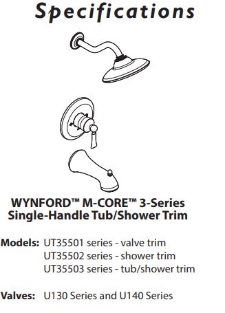 TubShower MOEN Wynford Polished Nickel M-CORE 3-Series UT35503NL