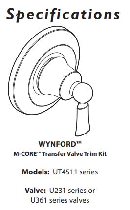 M-CORE Transfer M-CORE Transfer Valve Trim MOEN Wynford Polished Nickel UT4511NL