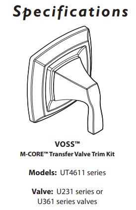 M-CORE Transfer M-CORE Transfer Valve Trim MOEN Voss Brushed Gold UT4611BG