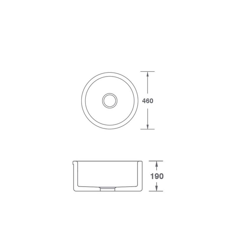 Shaws Aysgill Bathroom Sinks- SBAY460WH