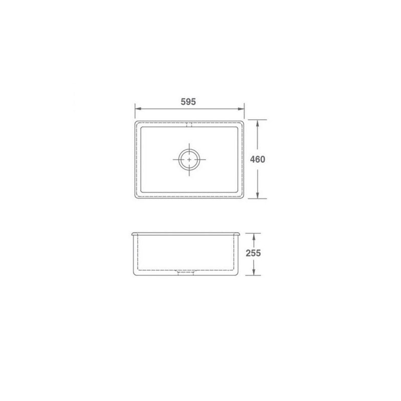 Shaws Inset 600 Bathroom Sinks- SCIN595WH