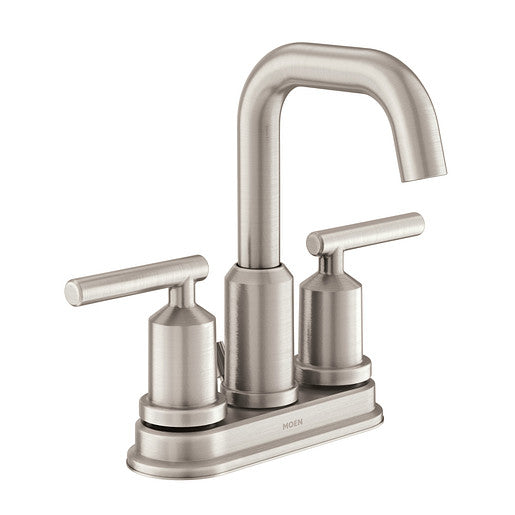 Bathroom Faucet MOEN Gibson Spot Resist Brushed Nickel Two-Handle High Arc WS84228SRN