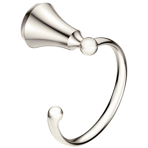 Bath Accessories MOEN Wynford Polished Nickel Towel Ring YB5286NL