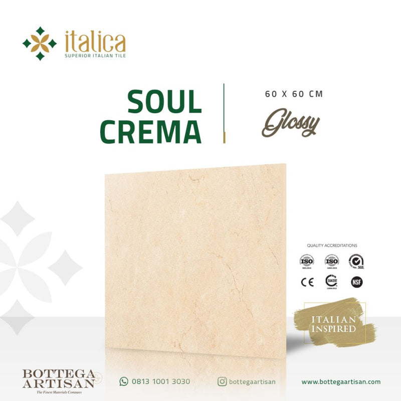 Italica Granite Tile Soul Crema Glossy 60X60