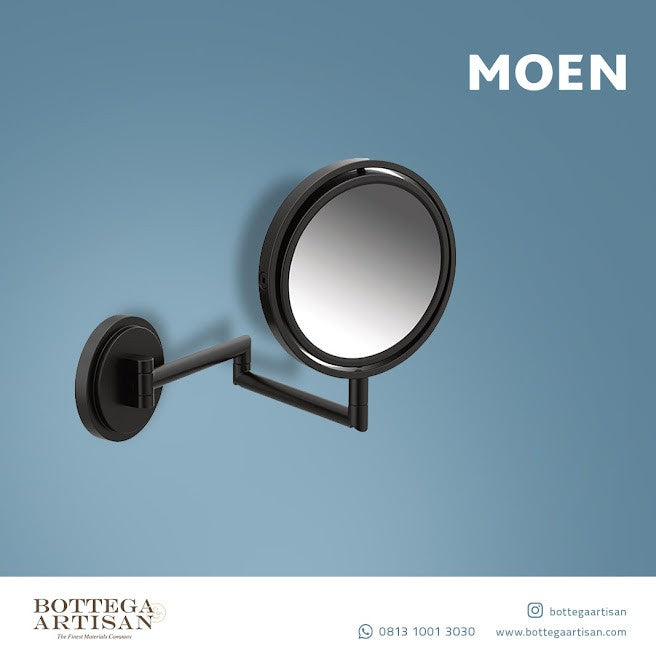 Bath Accessories MOEN Arris Magnifying Mirror Matte Black