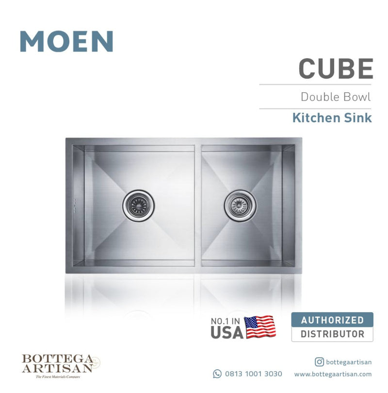 Cube Double Bowl Stainless Steel Sink SKK22381MCL