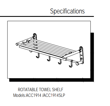 Moen ACC1914SLP Rotatable Towel Shelf(SLP)