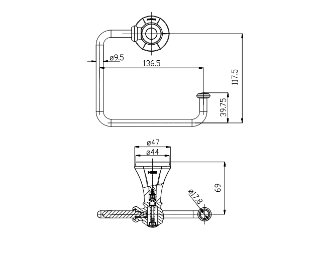 Moen ACC2204ORB towel ring ORB