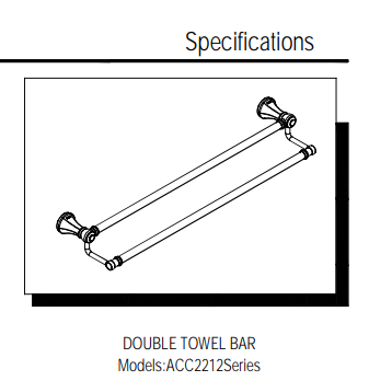 Moen ACC2212 double towel bar(50cm)