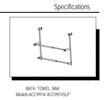 Moen ACC9974 Bath Towel Bar