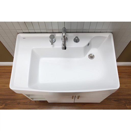 Moen BC1804-801 Lapland Integrated Basin 800mm Ivory White, Faucet Sold Separately