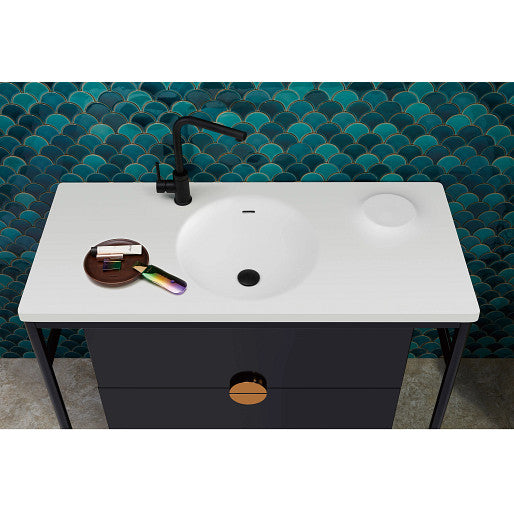 Moen BC3404-101 Impression Integrated Basin 1200mm Ivory White