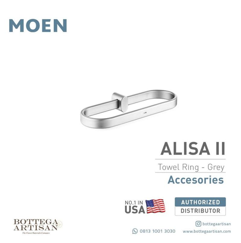 Alisa II Space Grey Towel Ring ACC2404GY