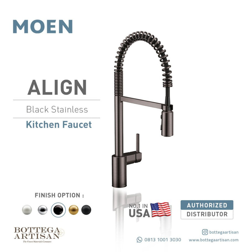 Align Black Stainless One-Handle Pulldown Kitchen Faucet 5923BLS