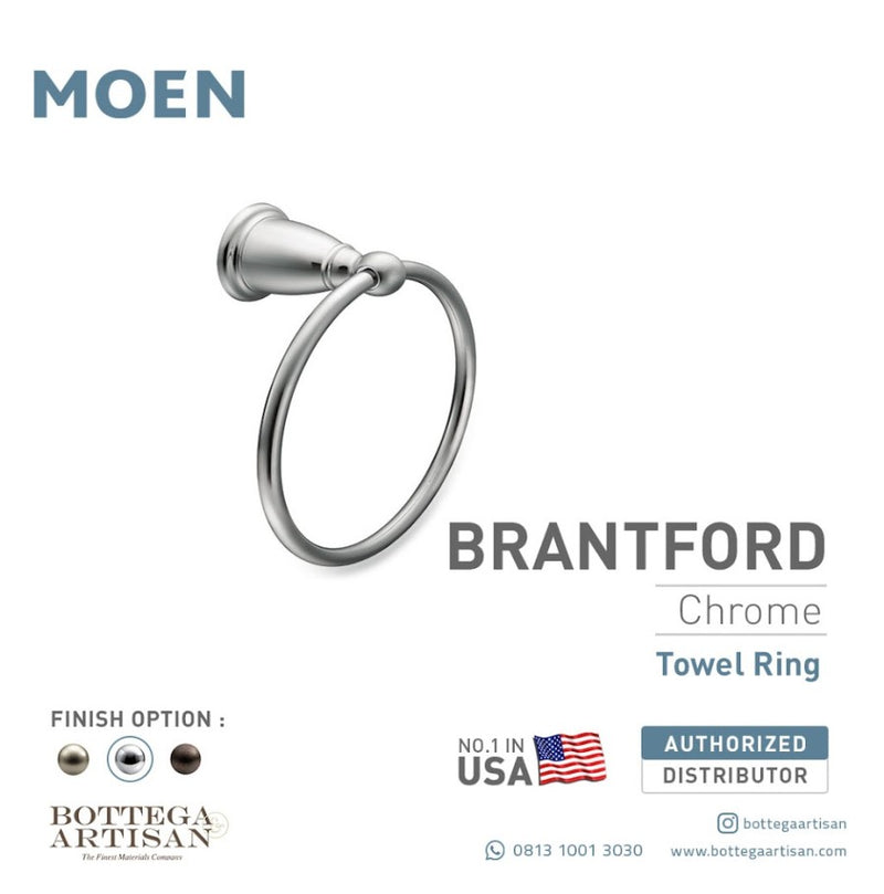 Bath Accessories MOEN Brantford Towel Ring Chrome