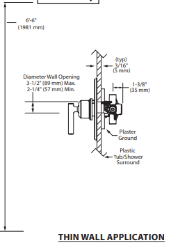 Valve Trim MOEN Gibson Brushed Nickel Posi-Temp® T2901BN