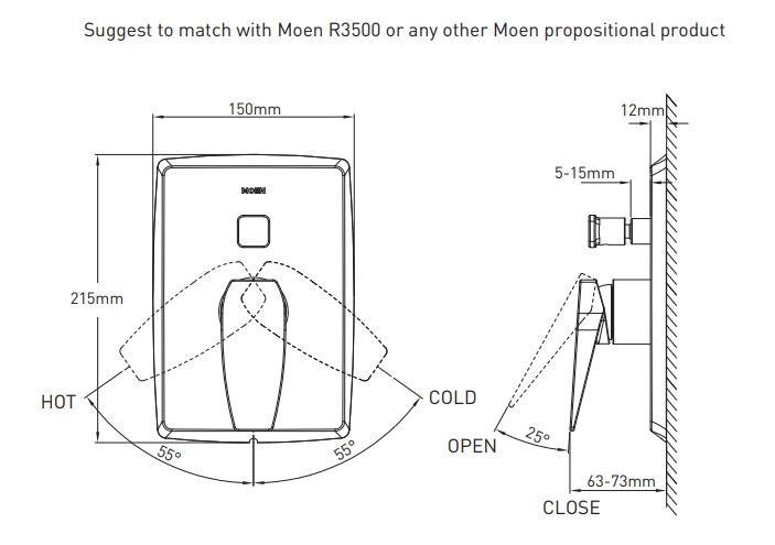 Tub/Shower MOEN Diamond Chrome T68142