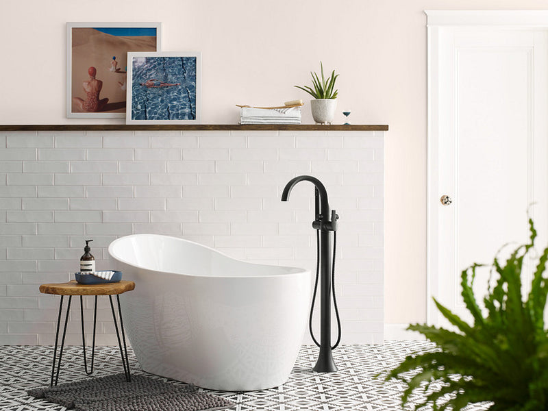 One-Handle Tub Filler Including Handheld Shower MOEN Doux Matte Black S3105BL