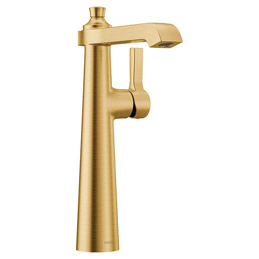 Tub Faucet MOEN Flara Brushed Gold Two-Handle High Arc Roman TS928BG