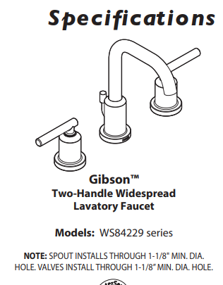 Bathroom Faucet MOEN Gibson Spot Resist Brushed Nickel Two-Handle High Arc WS84229SRN