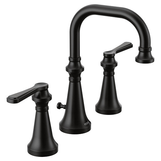 Bathroom Faucet MOEN Colinet Matte Black Two-Handle High Arc TS44102BL