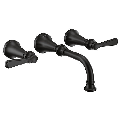 Bathroom Faucet MOEN Colinet Wallmount Faucet Matte Black TS44104BL