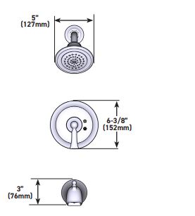 Shower Only MOEN Wynford Polished Nickel M-CORE 2-Series UT24502EPNL