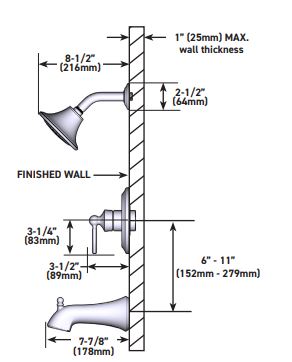 Shower Only MOEN Wynford Polished Nickel M-CORE 2-Series UT24502EPNL